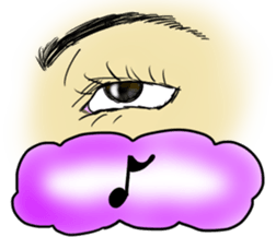 I will talk  by the eye. sticker #2670539