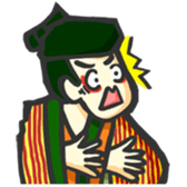 Kabuki and Ukiyo-e style sticker #2672013