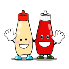ketchup and mayonnaise
