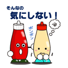 ketchup and mayonnaise sticker #2672077