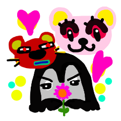 Sticker of lovely animals