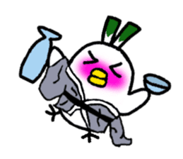 Samurai bird Yoneko sticker #2673906