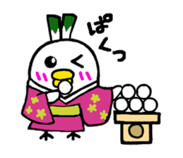 Samurai bird Yoneko sticker #2673908