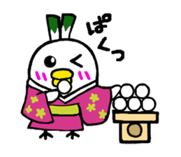Samurai bird Yoneko sticker #2673908