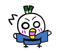 Samurai bird Yoneko sticker #2673909