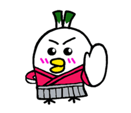 Samurai bird Yoneko sticker #2673911