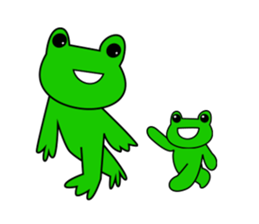 Frog and friends of greeting sticker. sticker #2674257