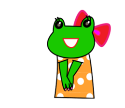 Frog and friends of greeting sticker. sticker #2674263