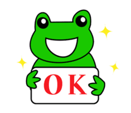 Frog and friends of greeting sticker. sticker #2674265