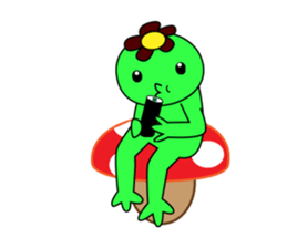 Frog and friends of greeting sticker. sticker #2674274