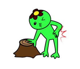 Frog and friends of greeting sticker. sticker #2674277