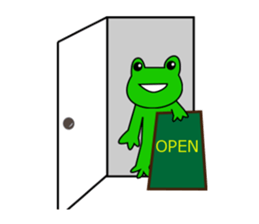 Frog and friends of greeting sticker. sticker #2674279
