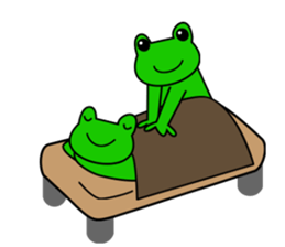 Frog and friends of greeting sticker. sticker #2674290