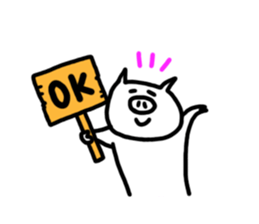 White pig chan sticker #2674409