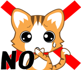 A pleasant red-mackerel-tabby cat sticker #2674573