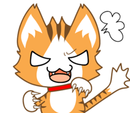 A pleasant red-mackerel-tabby cat sticker #2674589