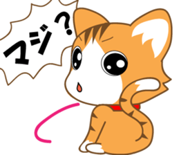 A pleasant red-mackerel-tabby cat sticker #2674595