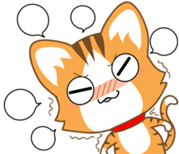 A pleasant red-mackerel-tabby cat sticker #2674605