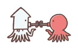 Squid&Octopus-ver.o sticker #2675291