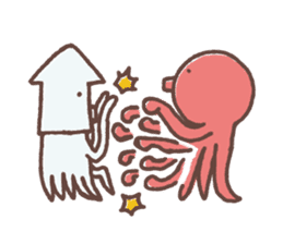 Squid&Octopus-ver.o sticker #2675293