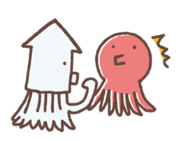 Squid&Octopus-ver.o sticker #2675294