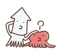Squid&Octopus-ver.o sticker #2675305