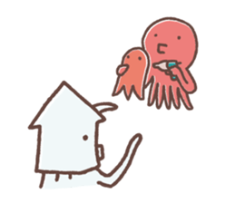 Squid&Octopus-ver.o sticker #2675308