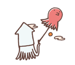 Squid&Octopus-ver.o sticker #2675328