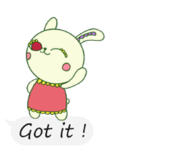 The rabbit of a red eye (English ver.1) sticker #2675414