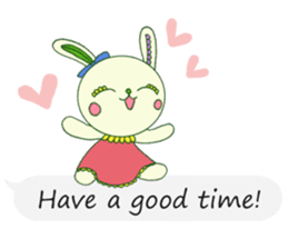 The rabbit of a red eye (English ver.1) sticker #2675415