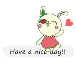 The rabbit of a red eye (English ver.1) sticker #2675416