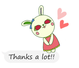 The rabbit of a red eye (English ver.1) sticker #2675417