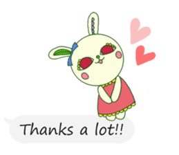 The rabbit of a red eye (English ver.1) sticker #2675417