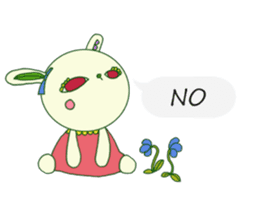 The rabbit of a red eye (English ver.1) sticker #2675420