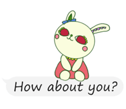 The rabbit of a red eye (English ver.1) sticker #2675422