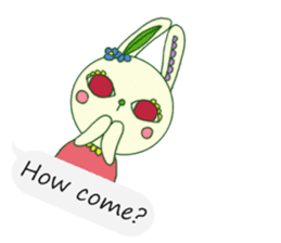 The rabbit of a red eye (English ver.1) sticker #2675424