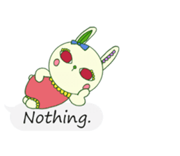 The rabbit of a red eye (English ver.1) sticker #2675428