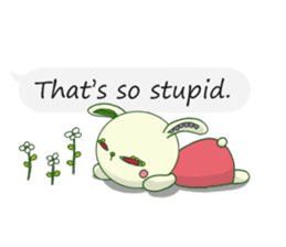 The rabbit of a red eye (English ver.1) sticker #2675432