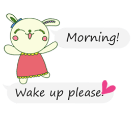 The rabbit of a red eye (English ver.1) sticker #2675437