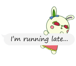 The rabbit of a red eye (English ver.1) sticker #2675439