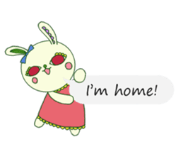 The rabbit of a red eye (English ver.1) sticker #2675441