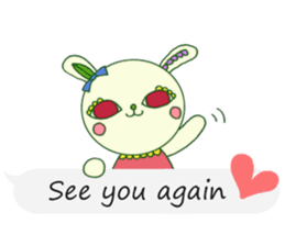 The rabbit of a red eye (English ver.1) sticker #2675446