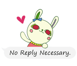 The rabbit of a red eye (English ver.1) sticker #2675447