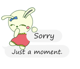 The rabbit of a red eye (English ver.1) sticker #2675449