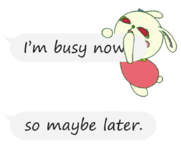 The rabbit of a red eye (English ver.1) sticker #2675450