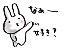 A white rabbit loves you sticker #2677660