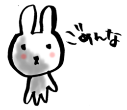 A white rabbit loves you sticker #2677675
