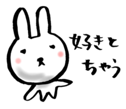 A white rabbit loves you sticker #2677684