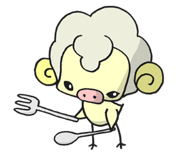 Kawaii Kawaii Sheep sticker #2677984