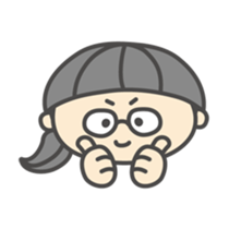 go!go!girl with glasses sticker #2678331